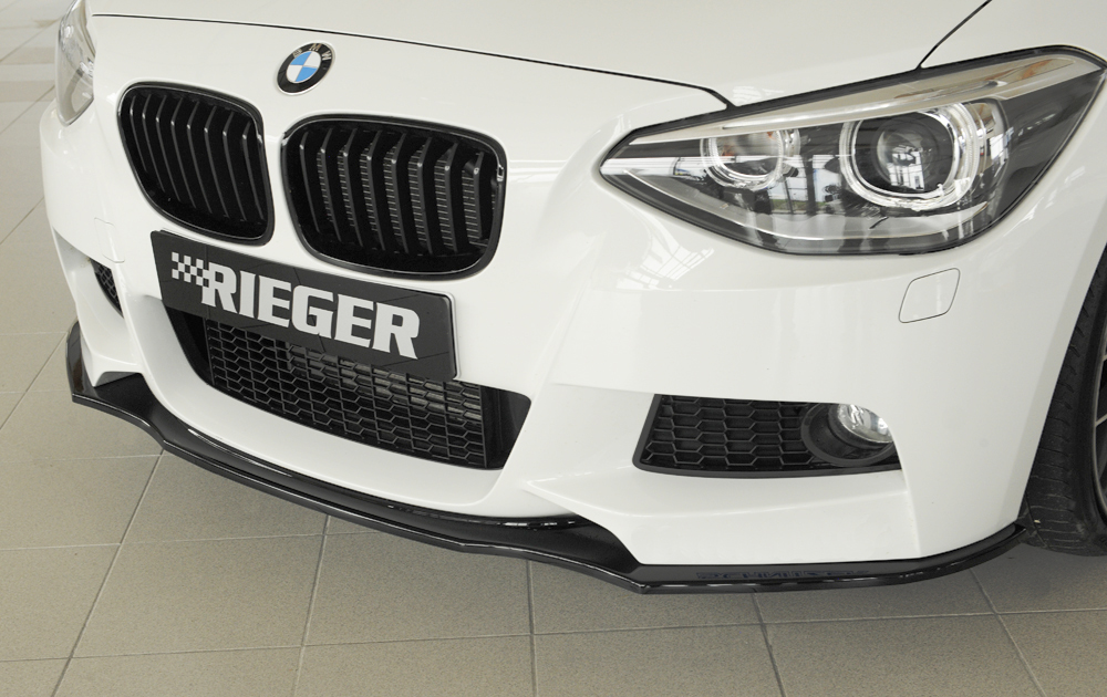 Voorspoiler BMW 1Serie F20/F21 2012-2015 Zwart Glans Rieger