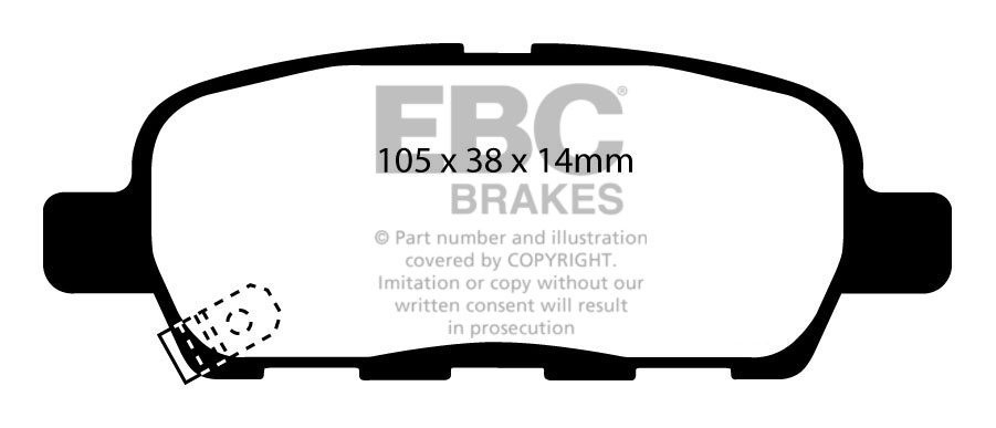 EBC Brakes NISSAN Stagea 3.5 2004-2007 Remblokken achterzijde