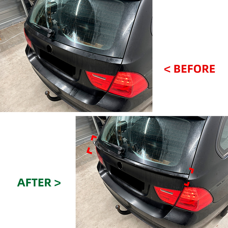 Lower mid  rear spoiler  BMW 3-Series E91 Touring 2005-2012 (ABS Glossy Black)