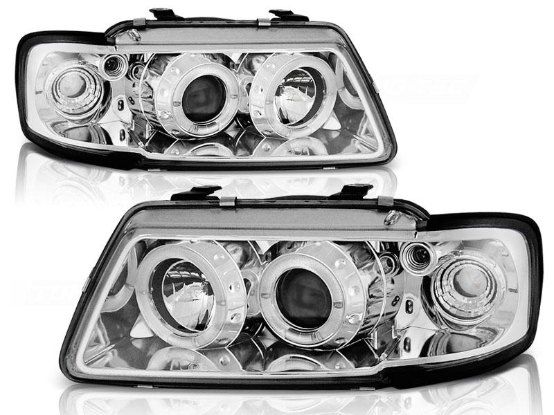 Koplampen Audi A3 8L 96-00 Angel Eyes Chroom