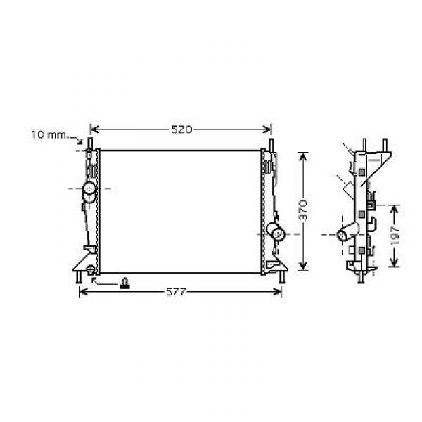 Radiator FOCUS/C-MAX 03->> 450x372x14 1.4/1.6 -AC