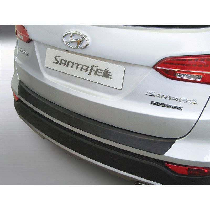 ABS Rear bumper protector  Hyundai Santa FE 2012-2015 Black