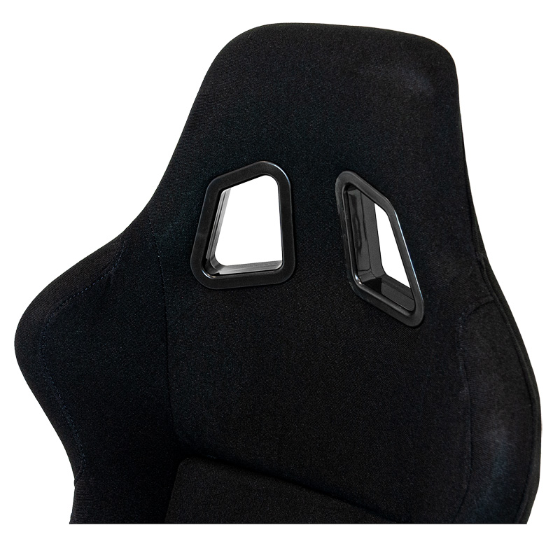 Sportstoel 'MO' - Zwart - Vaste polyester rugleuning - incl. sledes