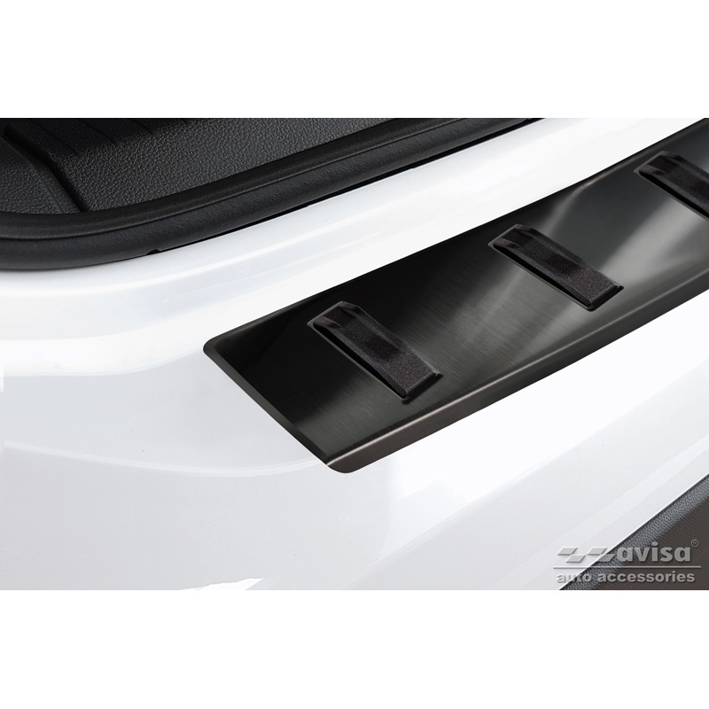 Zwart RVS Achterbumperprotector  Volkswagen T-Cross 2019-2024 & FL 2024- 'STRONG EDITION'