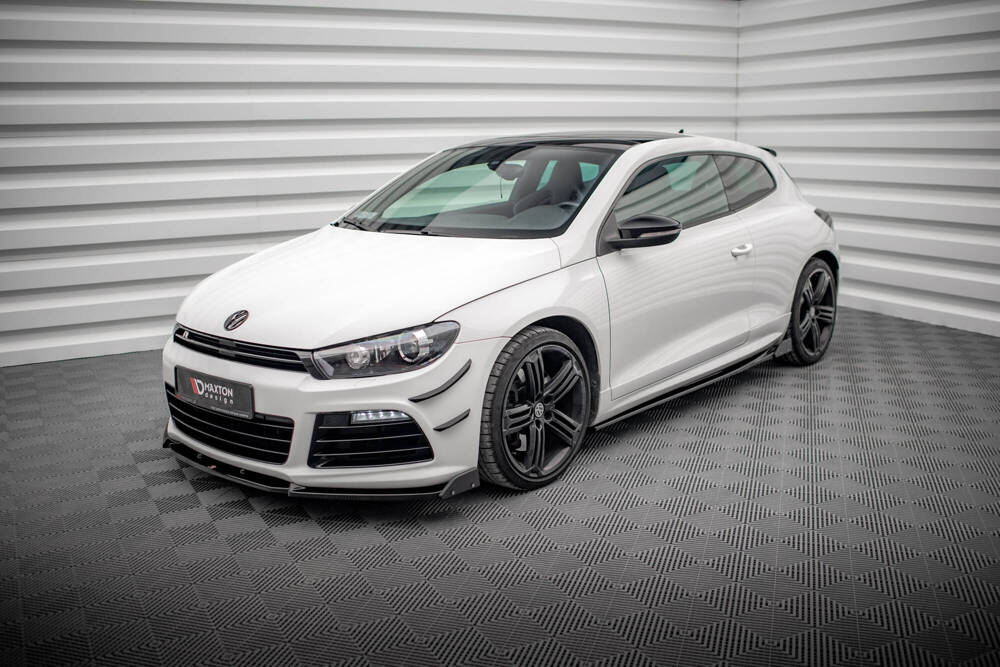 Zijskirts V.2 met Canards Volkswagen Scirocco R Maxton Glans Zwart