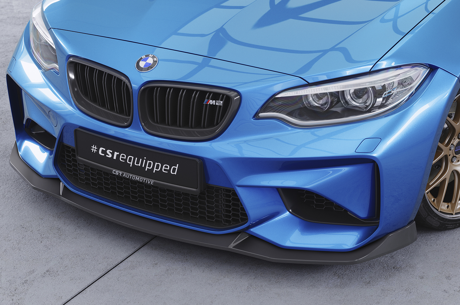 Voorspoiler BMW M2 CSR Glans Zwart