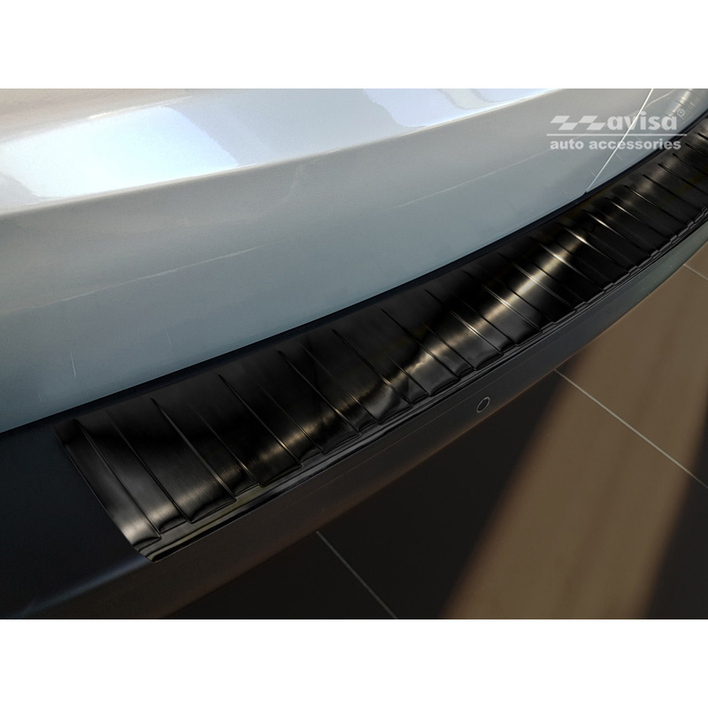 Black Stainless Steel Rear bumper protector  Peugeot Expert III & Citroen Jumpy III 2016- 'Ribs'