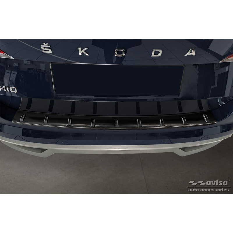 Black Stainless Steel Rear bumper protector  Skoda Kamiq 2019- 'STRONG EDITION'