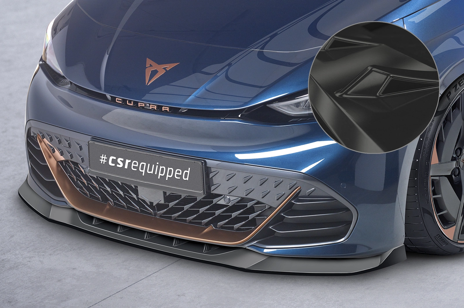Voorspoiler Cupra Born glans zwart – CSR Automotive