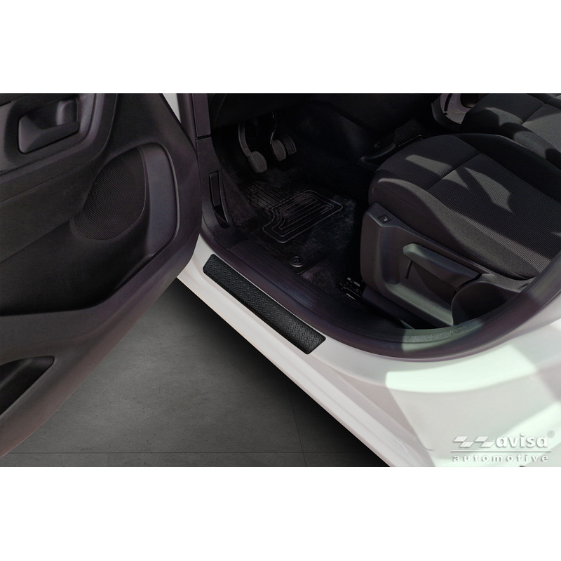 Aluminium door sill protectors 'Riffled Plate'  Toyota Proace Verso II 2016- / Opel Combo-E Life, Peugeot Partner III, Peugeot Rifter, Citroën Berlingo III, Citroën Berlingo III Multispace 2018- / Toyota Proace City, Toyota Proace City Verso 2019- & Ci