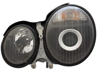 Koplampen Mercedes E-Class W210 99-01 zwart
