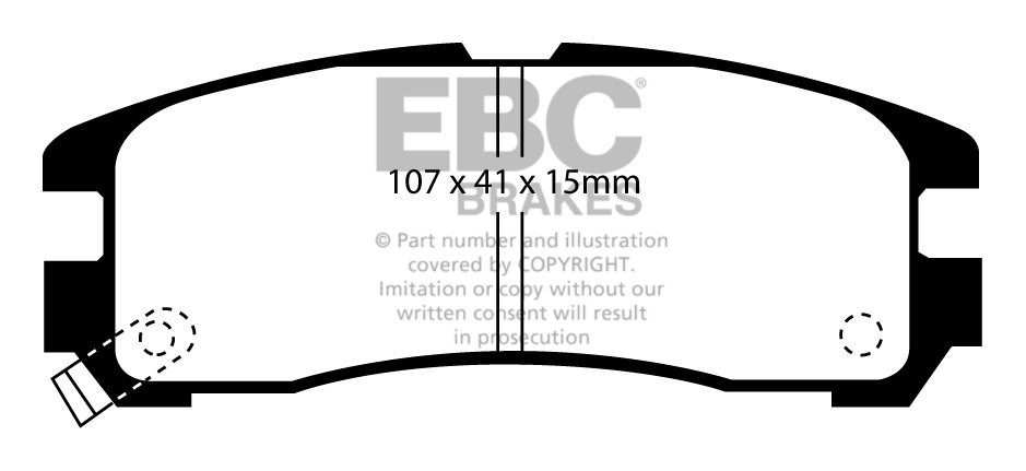 EBC Brakes MITSUBISHI Galant 2.0 (EA2) 97-2001 Remblokken achter
