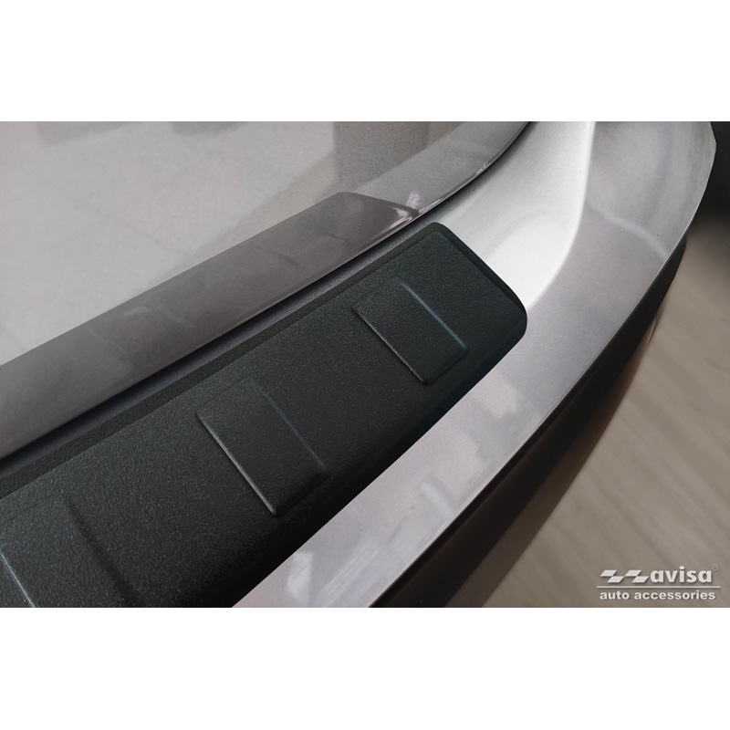 Matzwart RVS Achterbumperprotector  Skoda Enyaq iV / Enyaq Coupé iV 2022- 'Ribs'