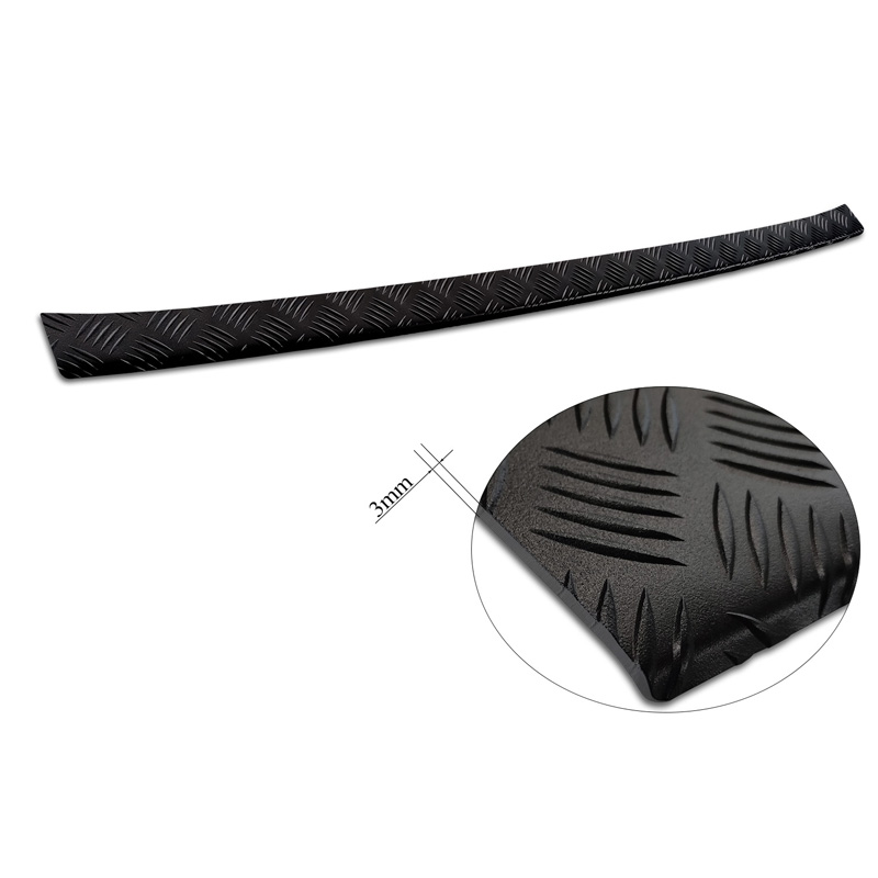 Matt Black Aluminum Rear bumper protector  Toyota RAV4 (5th Gen.) 2018- & Suzuki Across 2020- 'Riffled Plate'
