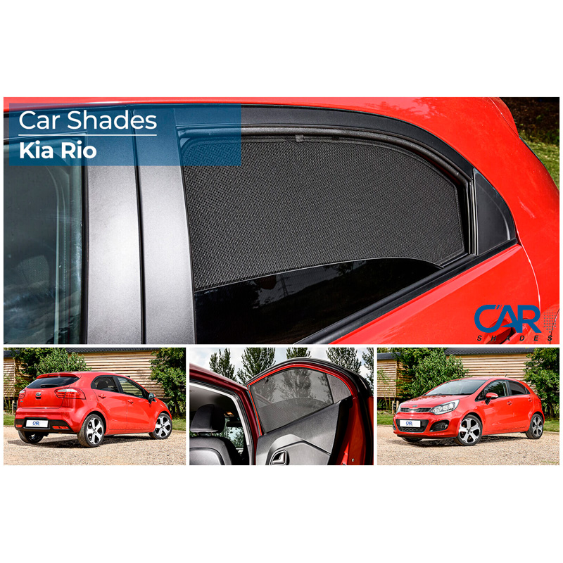 Set Car Shades (rear side doors)  Kia Rio 5 doors 2011-2016 (2-pieces)