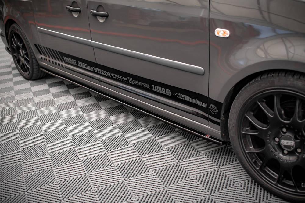 Zijskirts VW Caddy Long Mk.3 FL Maxton Glans Zwart
