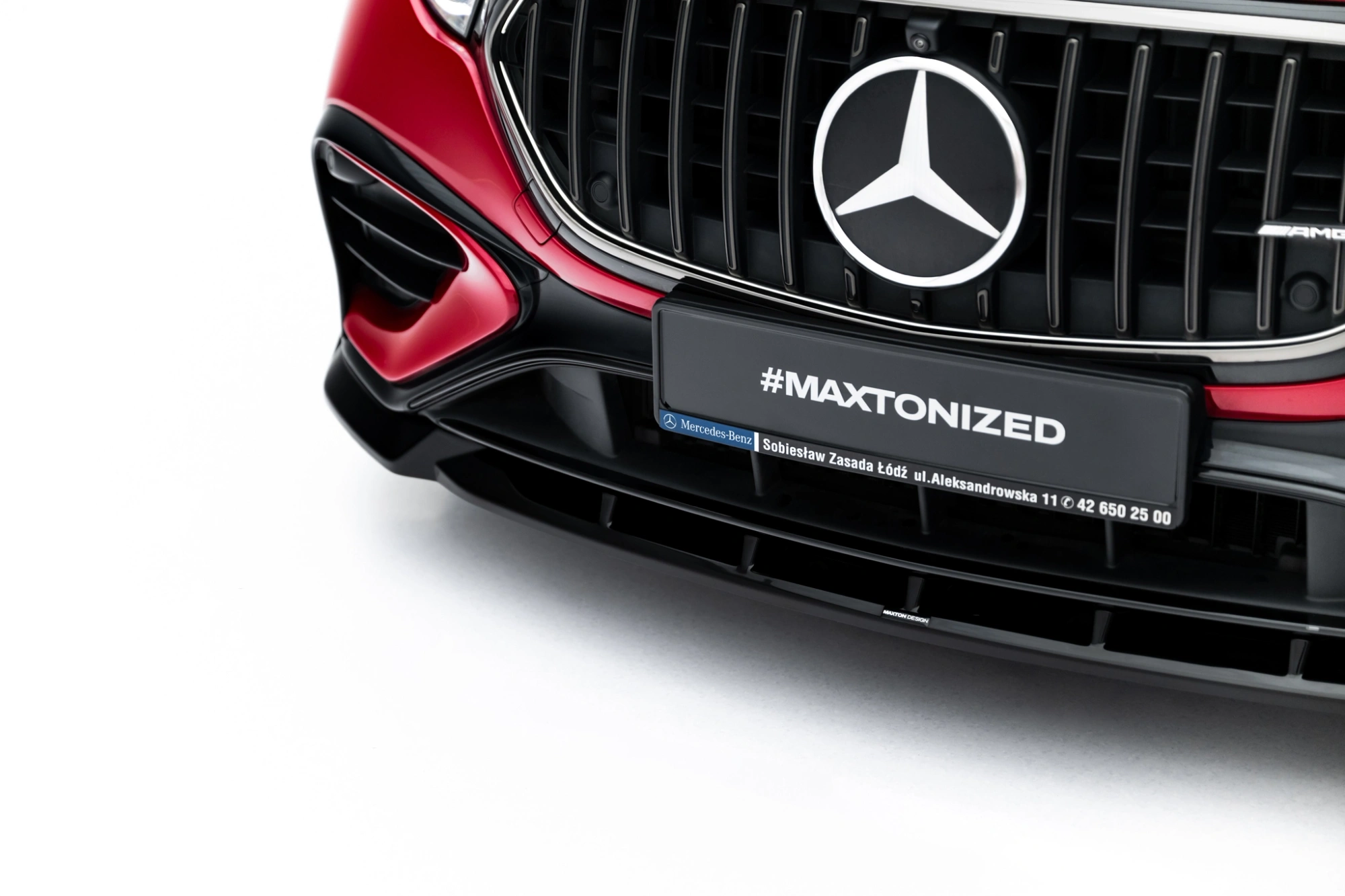 Voorspoiler Mercedes-AMG E53 Sedan / Estate W214 Maxton Glans Zwart