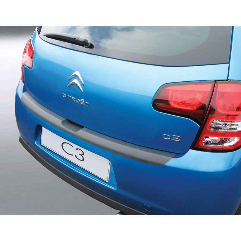 ABS Rear bumper protector  Citroën C3 2010-2016 Black