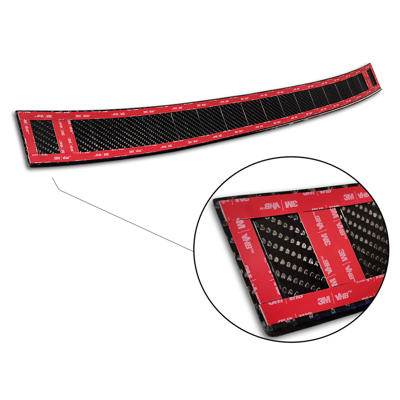 Echt 3D Carbon Achterbumperprotector  Volkswagen Golf Sportsvan 2014-2017 & FL 2017- 'Ribs'