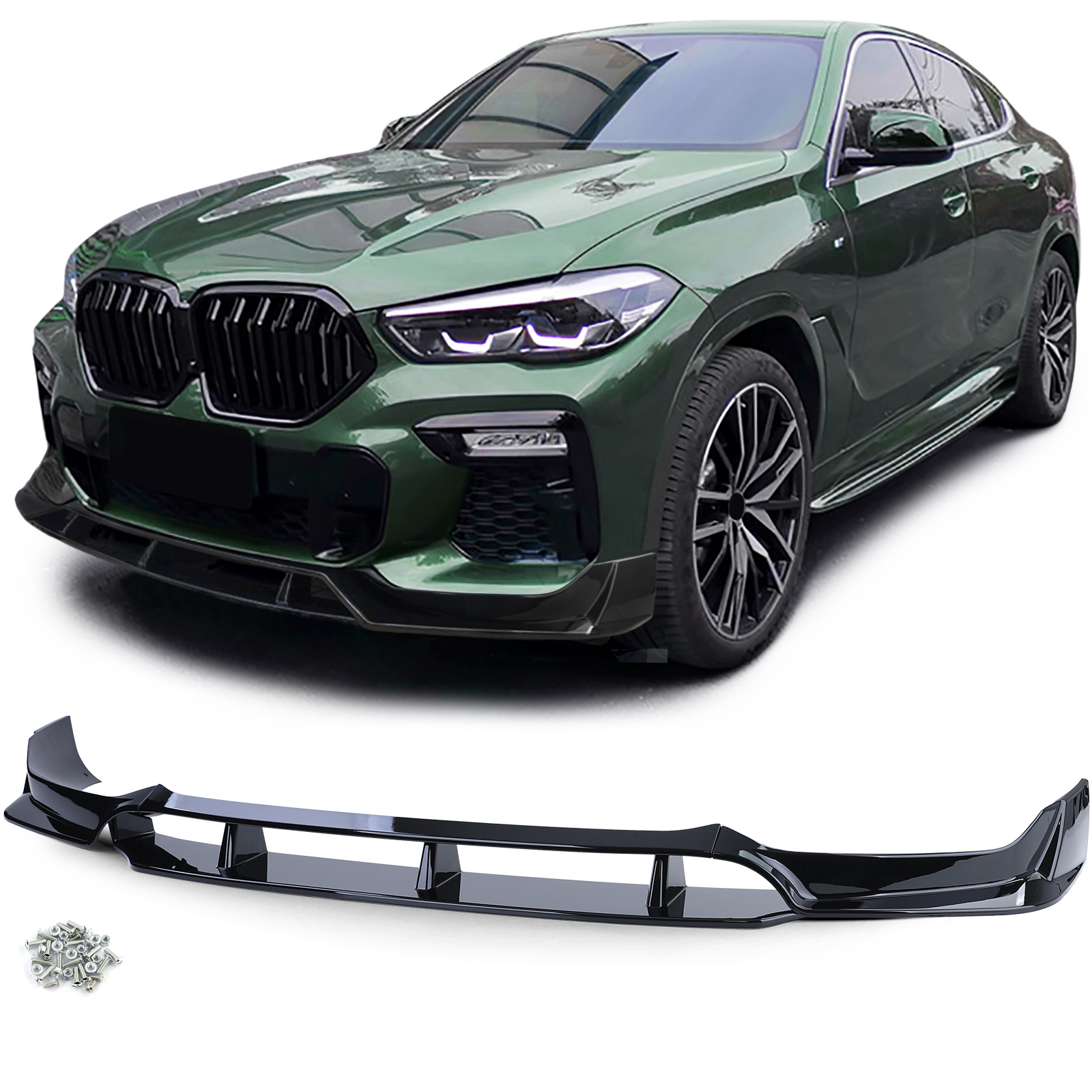 Voorspoiler BMW X6 G06 Glans Zwart