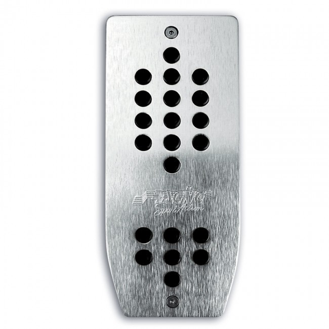 SR Voetsteun Ergal Brushed Alu/Zwart Rubber
