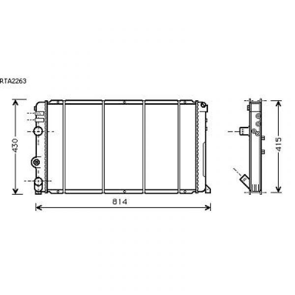 Radiator MOVANO 98->> 730x390x36 1.9/2.5/2.8 DTI