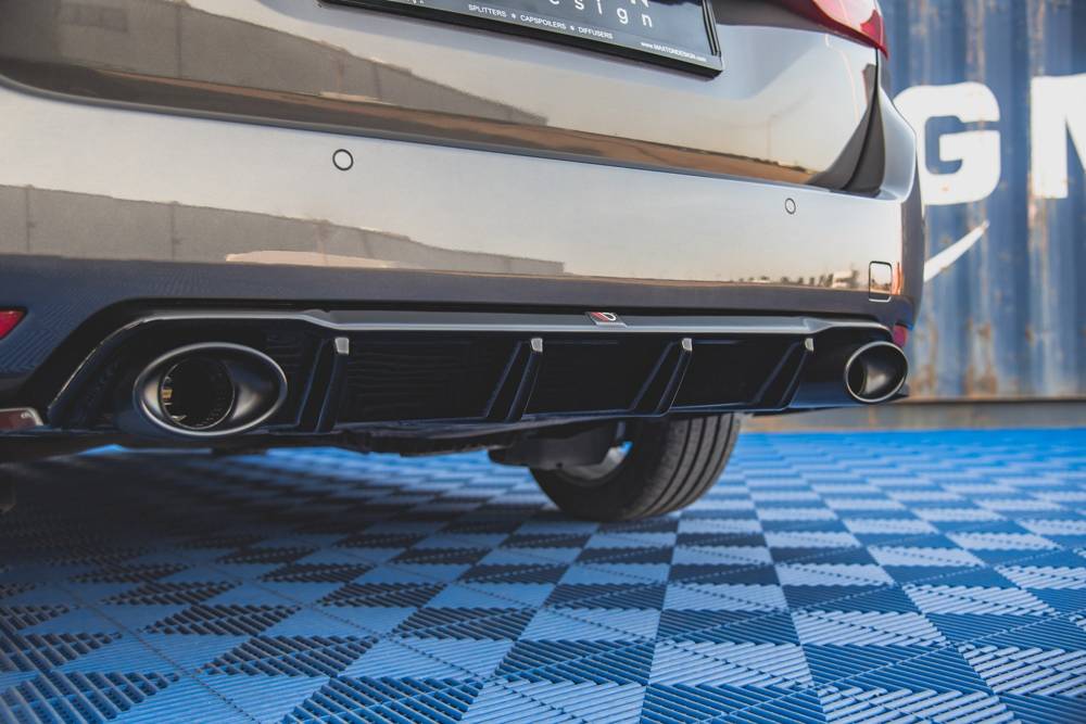 Diffuser met Chrome Sierstukken Peugeot 308 SW Mk2 FL Maxton Glans Zwart