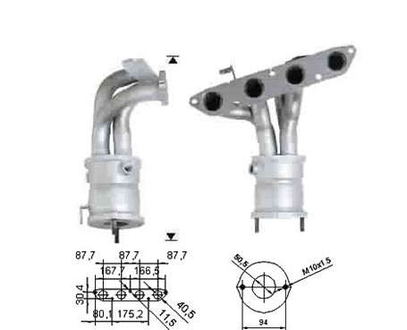 MG MG ZS 1.6i 16V 1589 cc 80 Kw / 109 cv 16K4F Magnaflow CAT Bou