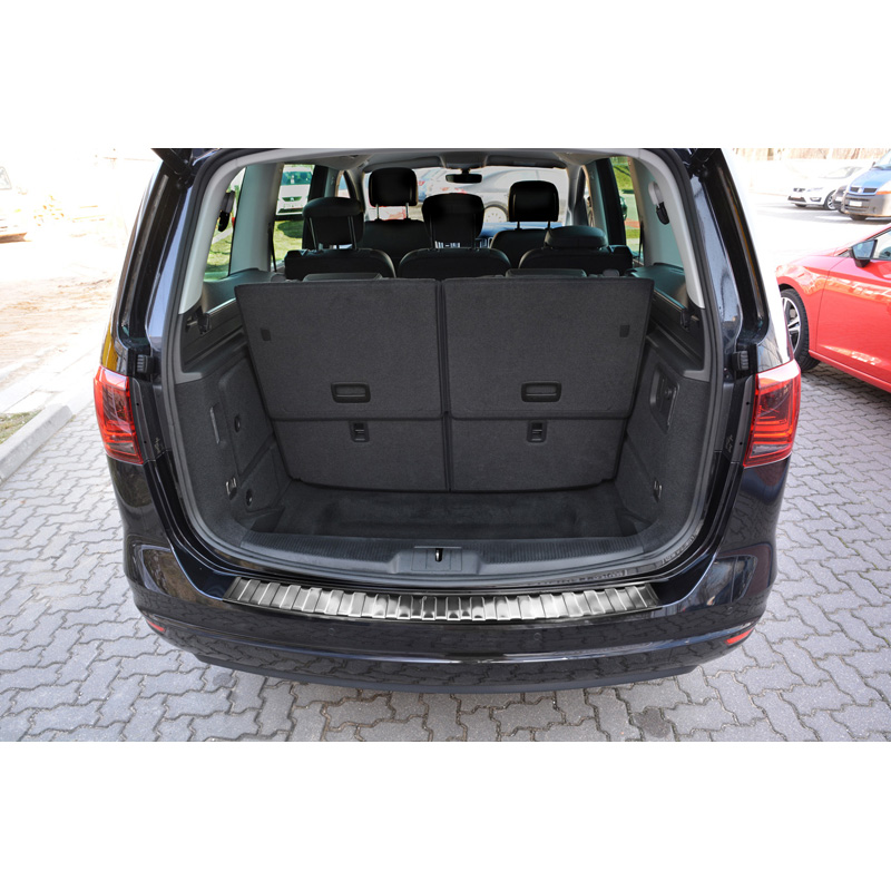 Stainless Steel Rear bumper protector  Seat Alhambra II / Volkswagen Sharan II 2010- 'Ribs'