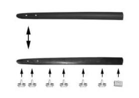 sierlijst, 4/5 drs, voorportier, links Renault Clio, 1998-2001