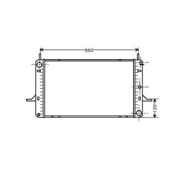 Radiator SIERRA DIESEL. 89-92 600x370 1.8 TURBO D. ZONDER THERMO