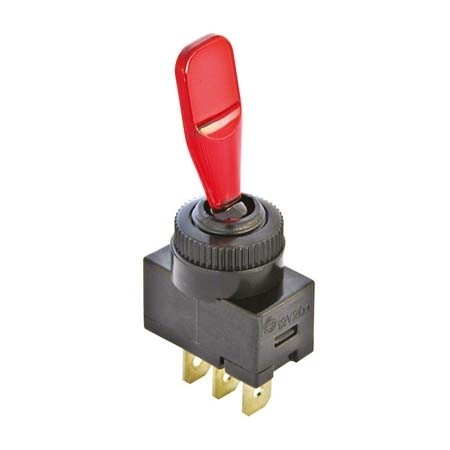 Schakelaar 'On/Off'. 12V 20A (rood)