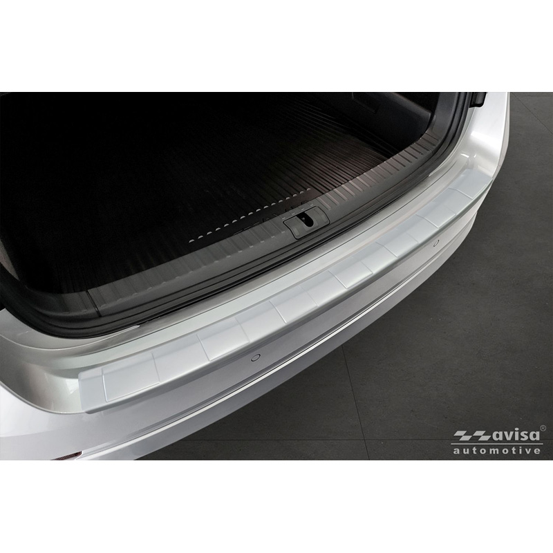 Avisa Stainless Steel Powdercoated Rear bumper protector  Skoda Octavia IV 2019-2024 & FL 2024- 'Soft Silver'