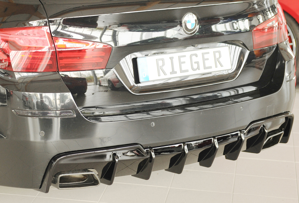 Diffuser BMW 5 Serie F10 M pakket Rieger Glans Zwart