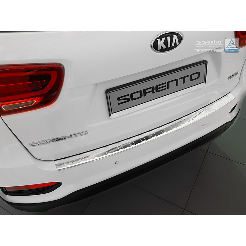 Stainless Steel Rear Bumper protector  Kia Sorento III Facelift 2017-2020 'Ribs'