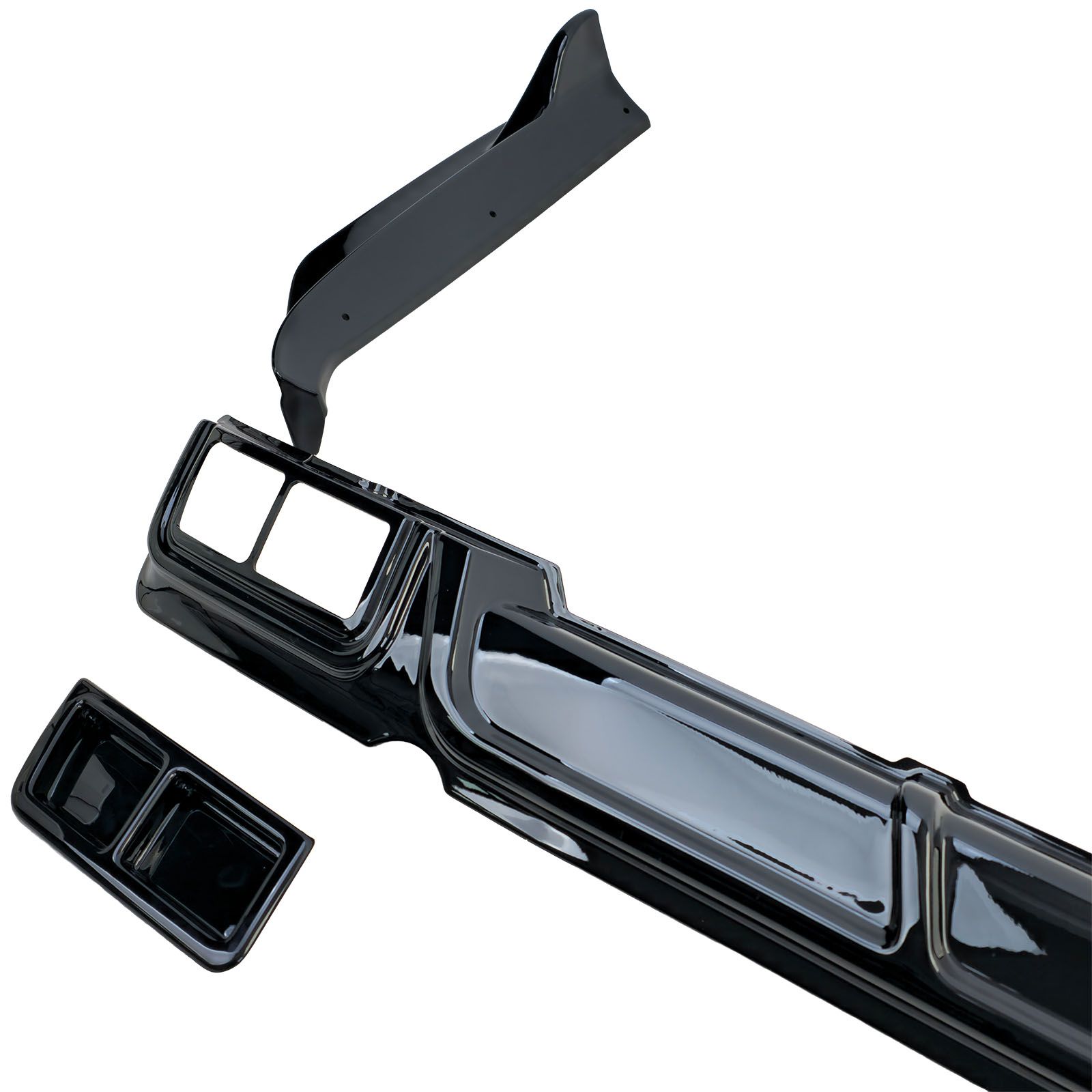 Achterbumper Diffusor Ford Tourneo Transit Custom 2023- Glanzend zwart