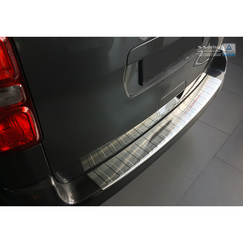 Stainless Steel Rear bumper protector  Citroën Spacetourer / Peugeot Traveller / Peugeot Expert / Toyota Proace Verso 2016- / Opel Vivaro 2019- 'Ribs' (for painted bumpers)