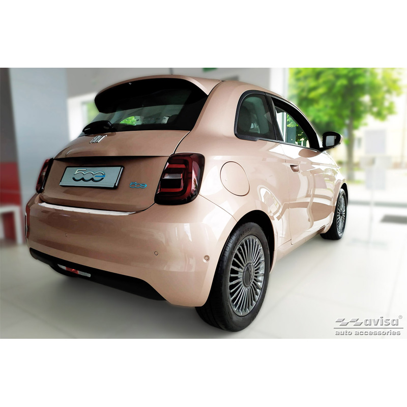 Stainless Steel Rear bumper protector  Fiat 500e Berlina, 3+1 & Cabrio 2020- 'Ribs'