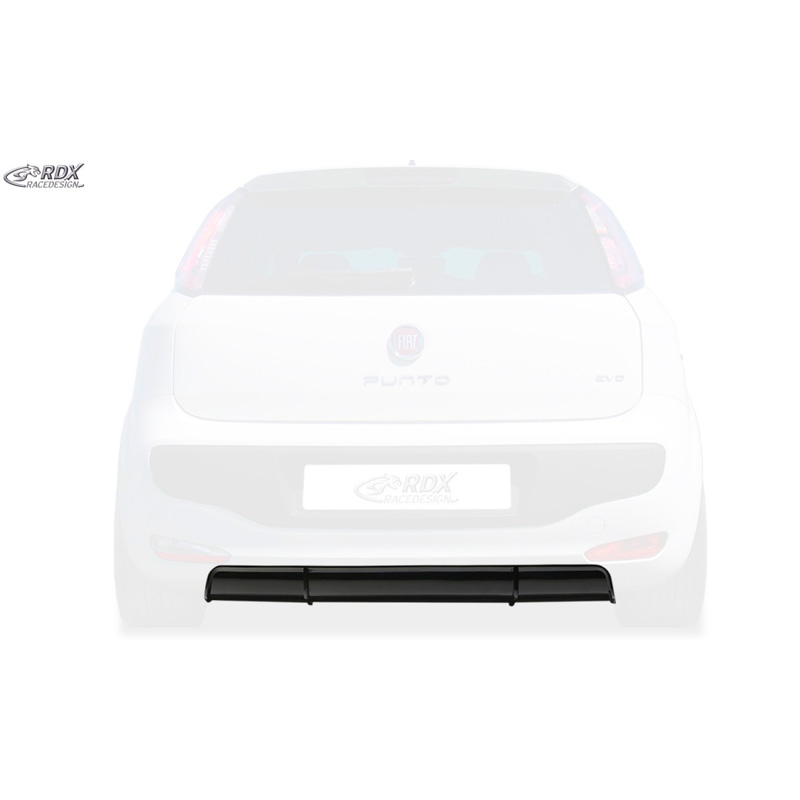 Rear bumper skirt 'Diffusor'  Fiat Punto Evo 2009- (ABS glossy black)