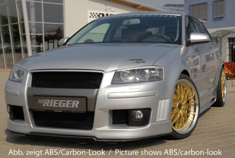 Spoilerzwaard front Voorspoiler Audi A3 8P ABS Rieger
