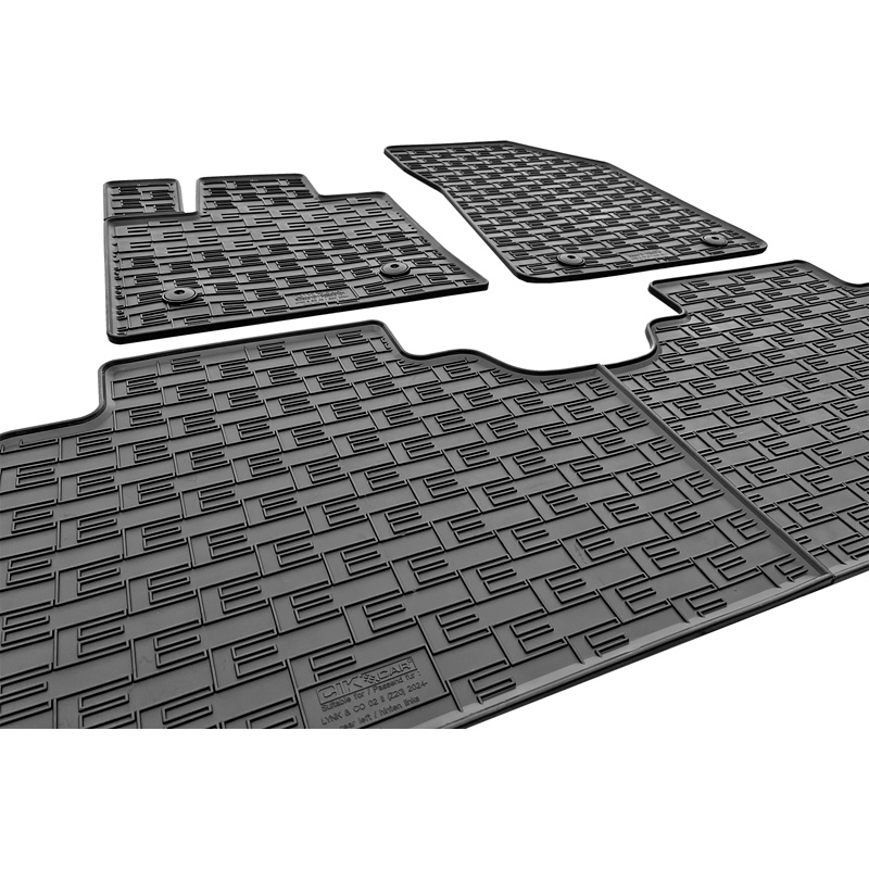 CIKCAR Rubber car mats set  Lynk & Co 02 2024- (3-pieces + fixing system)
