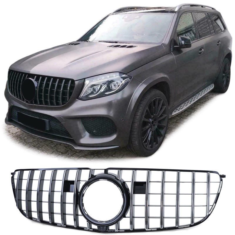 Grill Mercedes GLS X166 Facelift 15-19 Zwart/Chroom