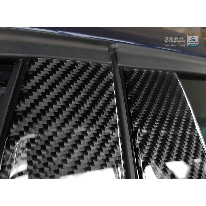 B-Pillars covers  BMW 1-Series F20 5-Doors 2015- Black Carbon