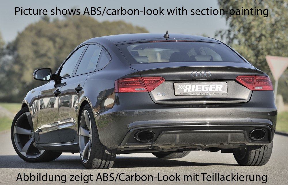 RS Look diffuser Audi A5 S-Line S5 11-16 Sportback Rieger Glans Zwart