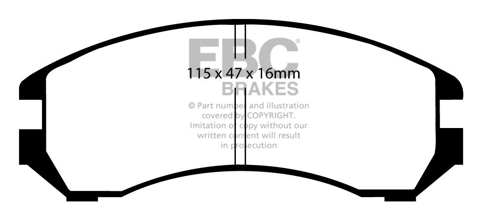 EBC Brakes NISSAN Sunny 1.6 Gti (N13) 86-92 Remblokken voorzijde