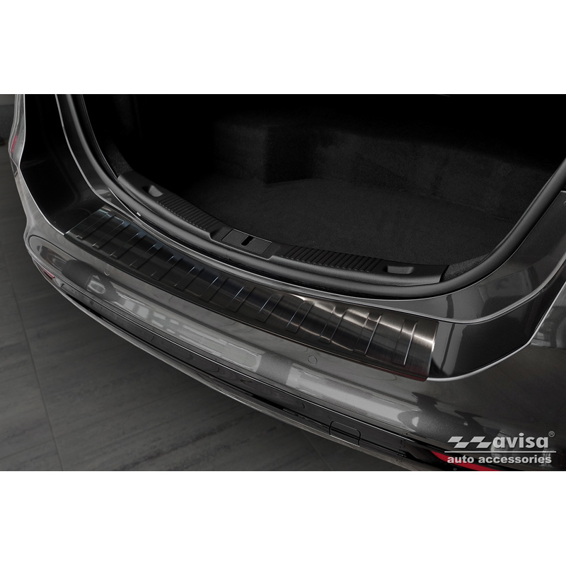 Zwart RVS Achterbumperprotector  Ford Mondeo V Hatchback/Sedan 2014-2019 & FL 2019- 'Ribs'