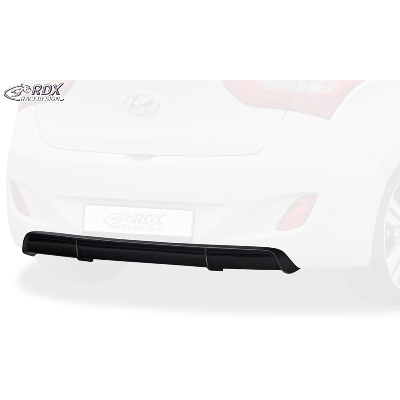 Rear bumper skirt 'Diffusor'  Hyundai i30 (GD) 2012- (ABS glossy black)