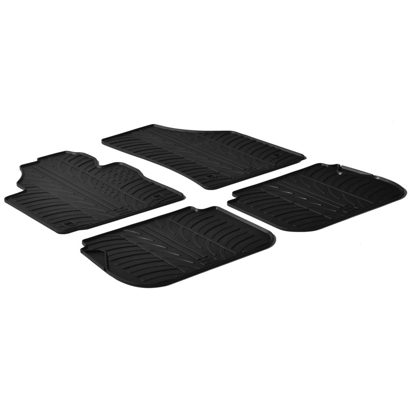 Rubbermatten  Volkswagen Caddy 2004-2015 & 2015-2020 (G profiel 4-delig + montageclips)
