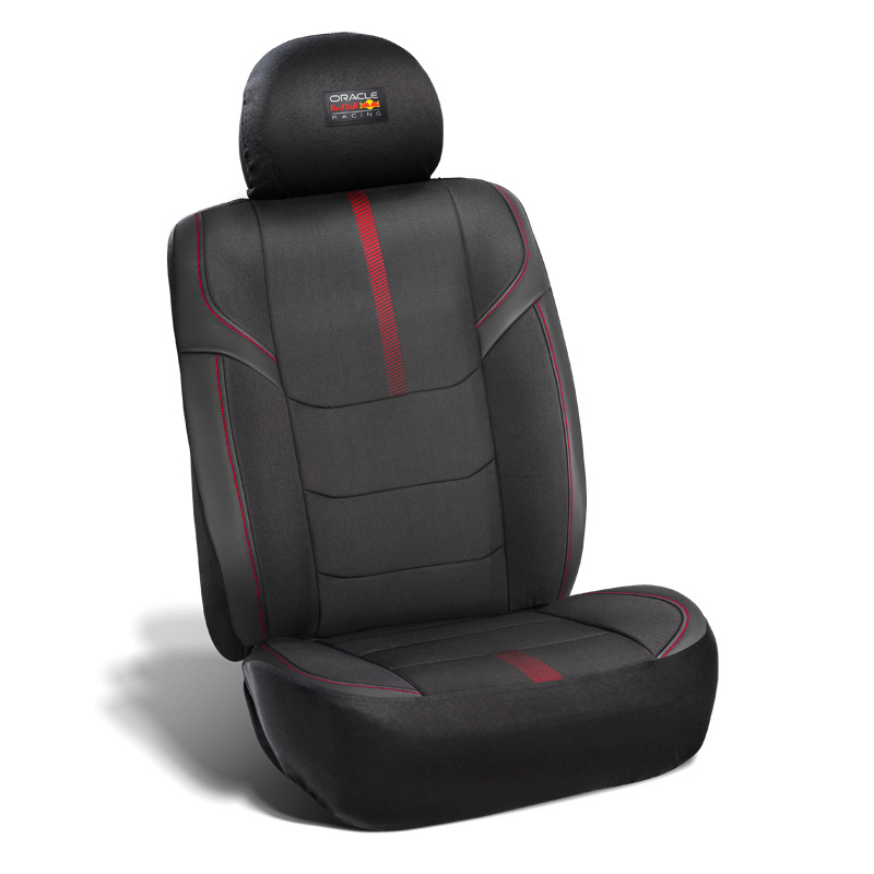 Red Bull Oracle Universal seat cover set Pro - 10-piece set - Black/Red -  Side-Airbags