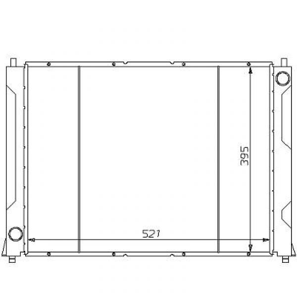 Radiator ROVER 200 89-99 521x400 1.4/1.6/1.8 +/-AC